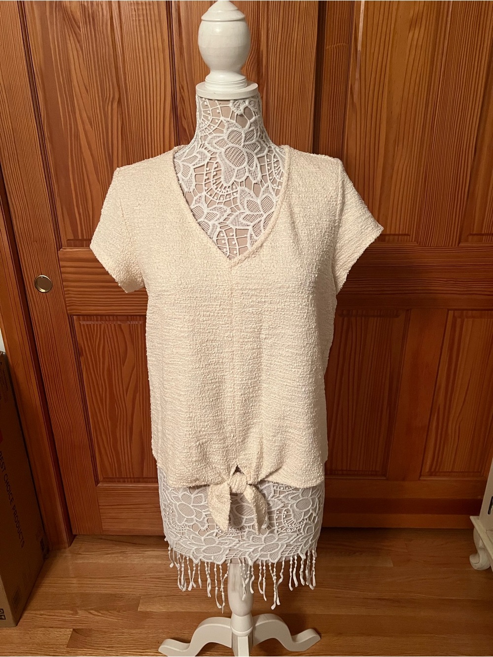 Current Air Textured Knotted Tee Shirt
